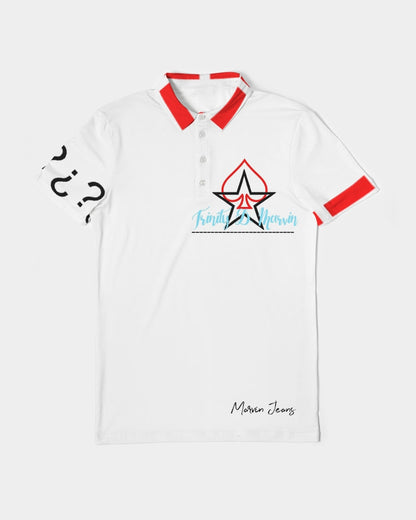 All White Legacy Men's Slim Fit Short Sleeve Polo