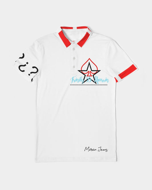 All White Legacy Men's Slim Fit Short Sleeve Polo