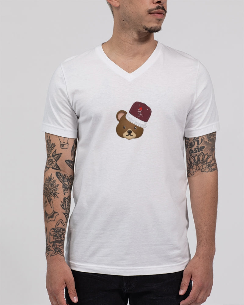 Bear cap by Marvin Jeans and Trinity D Marvin Unisex Jersey V-Neck Tee | Bella + Canvas