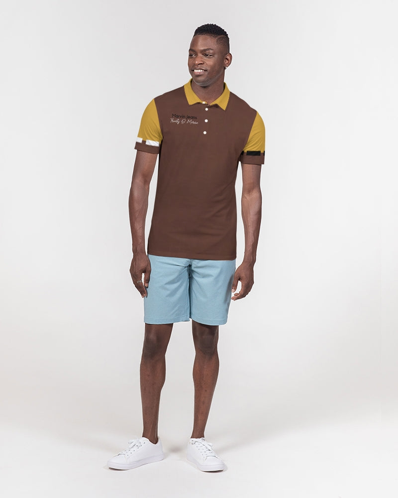 Premium Gold by Marvin Jeans and Trinity D Marvin Men's Slim Fit Short Sleeve Polo