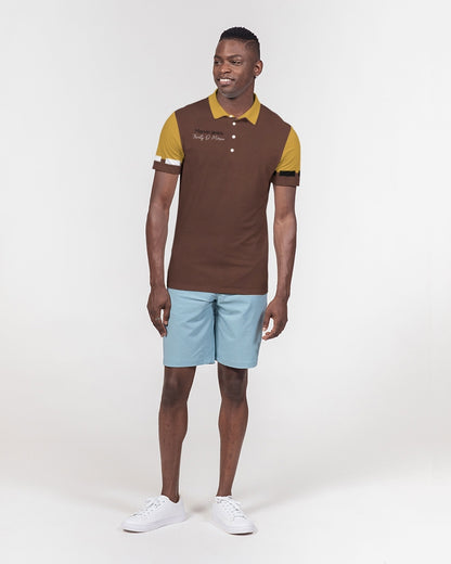 Premium Gold by Marvin Jeans and Trinity D Marvin Men's Slim Fit Short Sleeve Polo