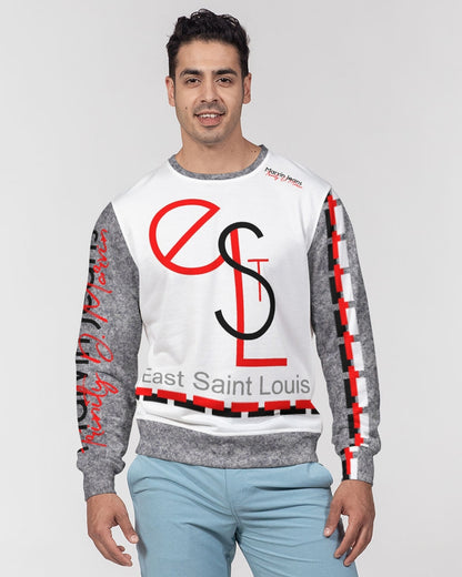 ESTL ,(wool) by Trinity D Marvin Men's Classic French Terry Crewneck Pullover