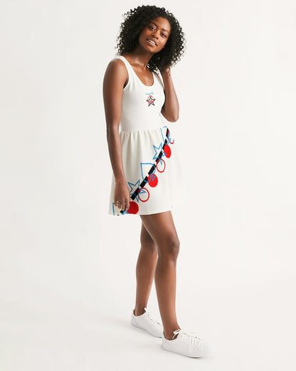 All White Legacy Women's Scoop Neck Skater Dress