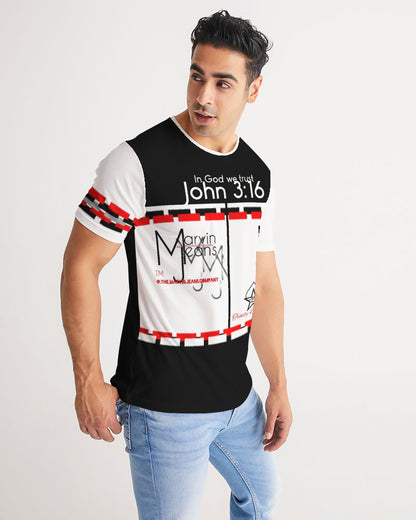 John 3:16 in God we trust by Marvin Jeans and Trinity D Marvin Men's Tee
