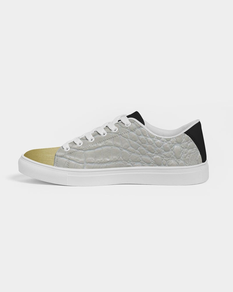 Gator white gold tip BY MARVIN JEANS Men's Faux-Leather Sneaker