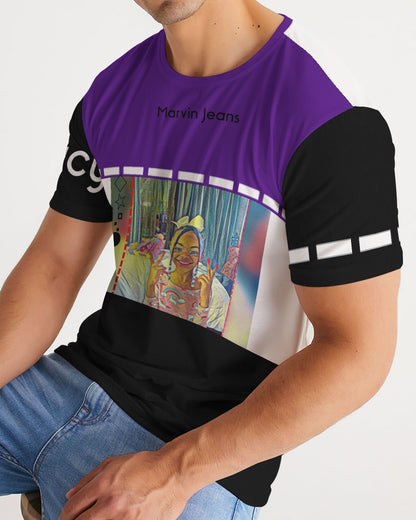Black and purple Trinity D. Marvin Men's Tee