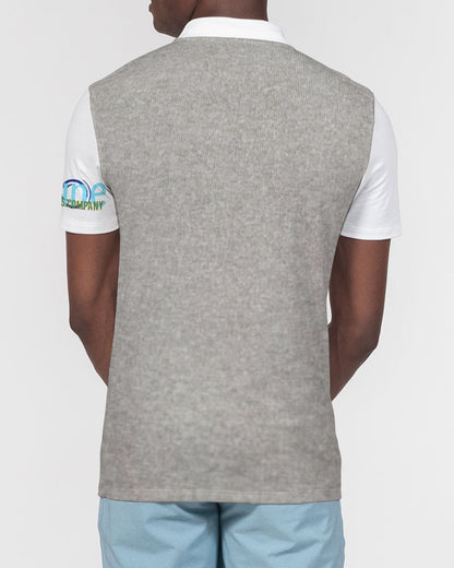 Cool grey Fortune 500 by Marvin Jeans and Trinity D Marvin Men's Slim Fit Short Sleeve Polo