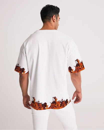 London Paris fire sleeve by Marvin Jeans and Trinity D Marvin Men's Premium Heavyweight Tee