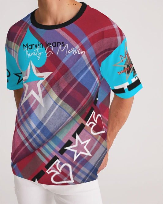 Glory plaids by Marvin Jeans and Trinity D Marvin Men's Premium Heavyweight Tee