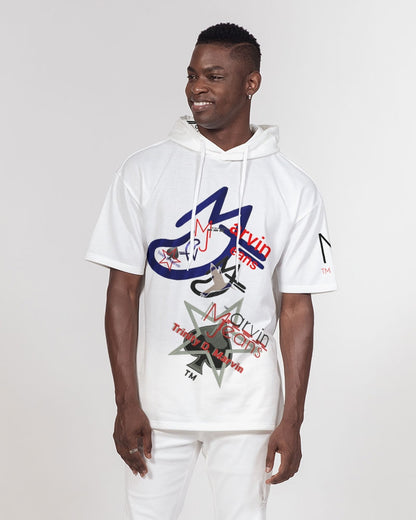 Logo's upgrade by Marvin Jeans and Trinity D Marvin Men's Premium Heavyweight Short Sleeve Hoodie