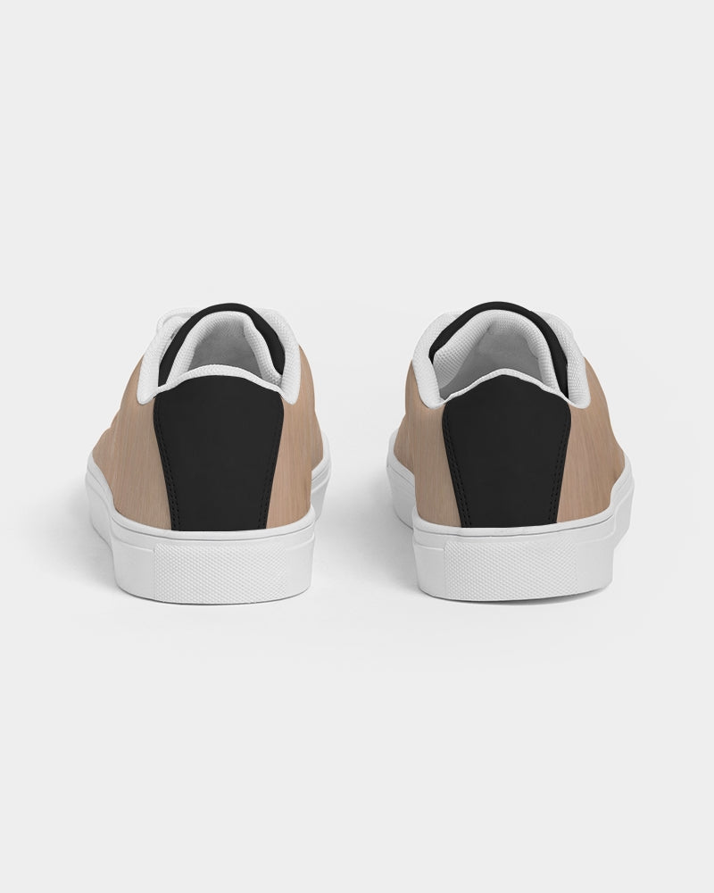 Woodgrain, two logo's Men's Faux-Leather Sneaker