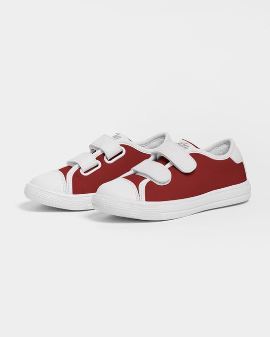 Retro Maroon Kids Velcro Sneaker