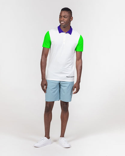 Blue collar BY MARVIN JEANS Men's Slim Fit Short Sleeve Polo