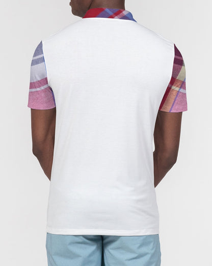 Beyond Definition Plaids by Marvin Jeans and Trinity D Marvin Men's Slim Fit Short Sleeve Polo
