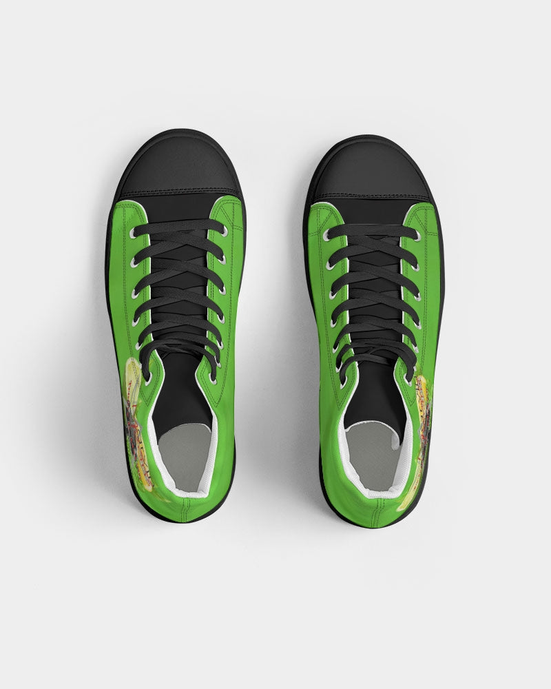 Lemon Lime Green Bay by Marvin Jeans and Trinity D Marvin Men's Hightop Canvas Shoe - Black
