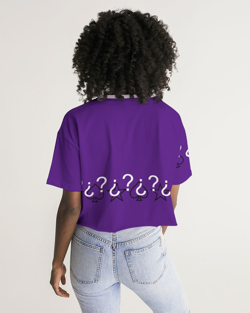 Purple Women's Lounge Cropped Tee