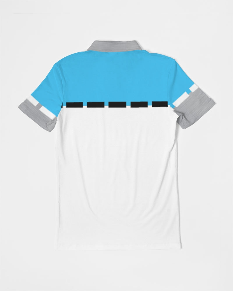 Loud blue BY MARVIN JEANS Men's Slim Fit Short Sleeve Polo