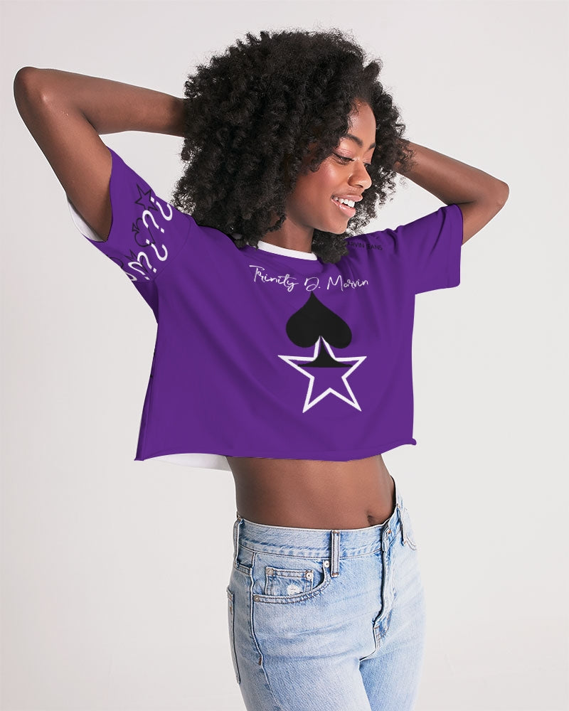 Purple Women's Lounge Cropped Tee
