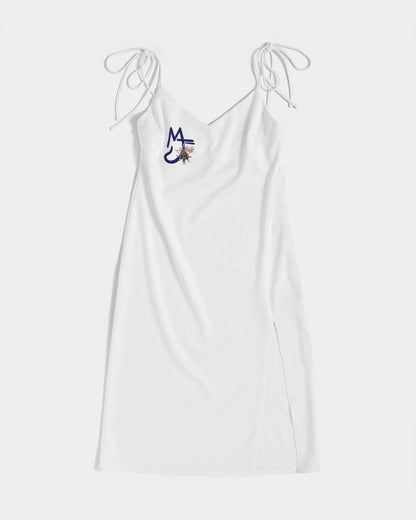 All white by Marvin Jeans and Trinity D Marvin Women's Tie Strap Split Dress