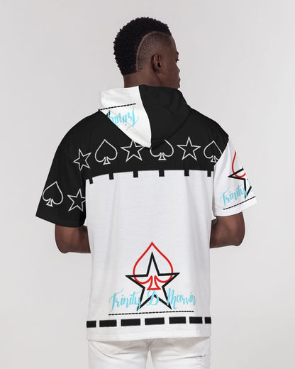 Black and white by Trinity D. Marvin and Marvin Jeans Men's Premium Heavyweight Short Sleeve Hoodie
