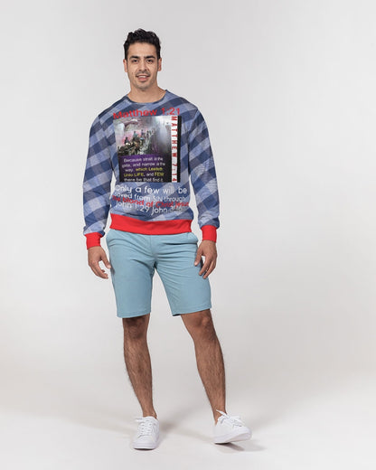 Ever red Gospel message  Men's Classic French Terry Crewneck Pullover