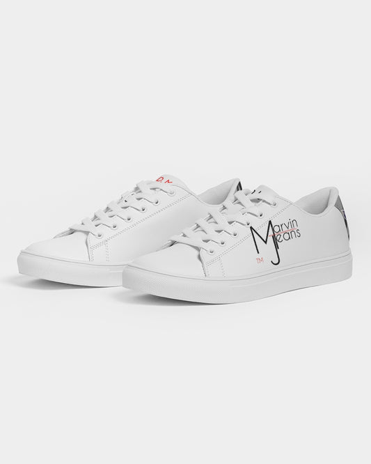 All white Men's Faux-Leather Sneaker