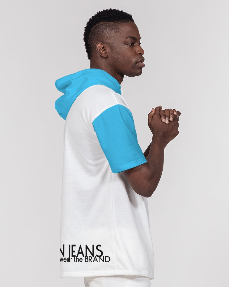 Word of mouth Loud blue BY MARVIN JEANS Men's Premium Heavyweight Short Sleeve Hoodie