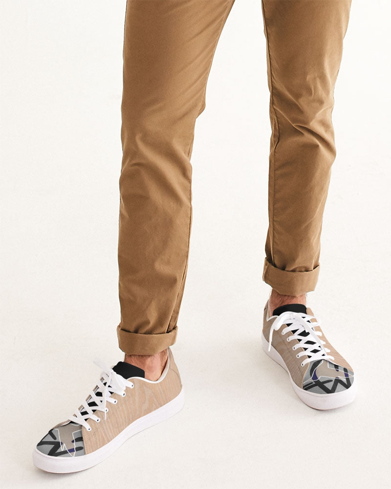 Woodgrain MJ tip by Trinity D. Marvin and Marvin Jeans Men's Faux-Leather Sneaker