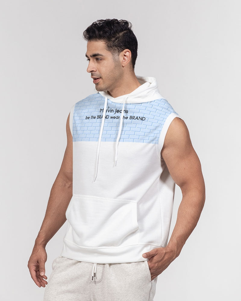 Baby blue brick Men's Premium Heavyweight Sleeveless Hoodie