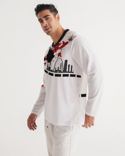 I'm so Saint Louis by Marvin Jeans and Trinity D Marvin Men's Long Sleeve Sports Jersey