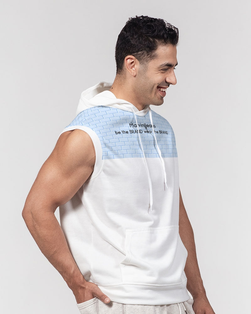Baby blue brick Men's Premium Heavyweight Sleeveless Hoodie