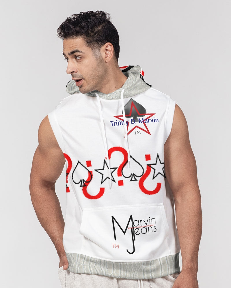Gator White (all white Legacy) by Trinity D.  Marvin Men's Premium Heavyweight Sleeveless Hoodie