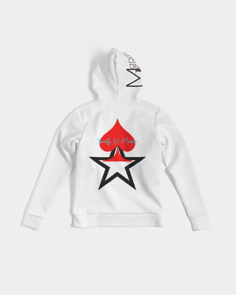 All white by Marvin Jeans and Trinity D Marvin Women's Hoodie