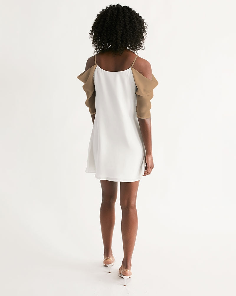In da mix  Women's Open Shoulder A-Line Dress