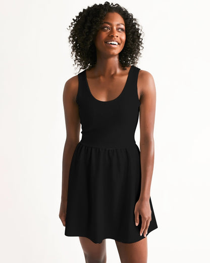 Black BY MARVIN JEANS Women's Scoop Neck Skater Dress