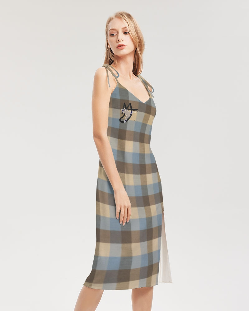 @plaids by Marvin Jeans and Trinity D Marvin Women's Tie Strap Split Dress