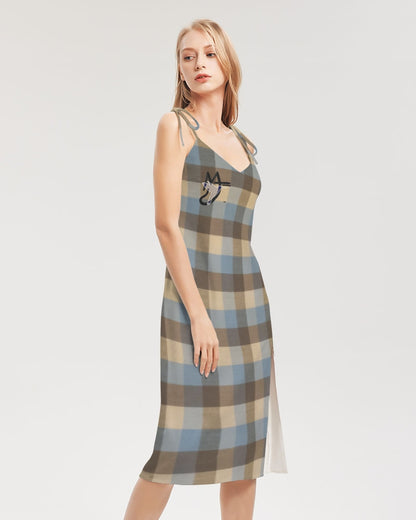 @plaids by Marvin Jeans and Trinity D Marvin Women's Tie Strap Split Dress