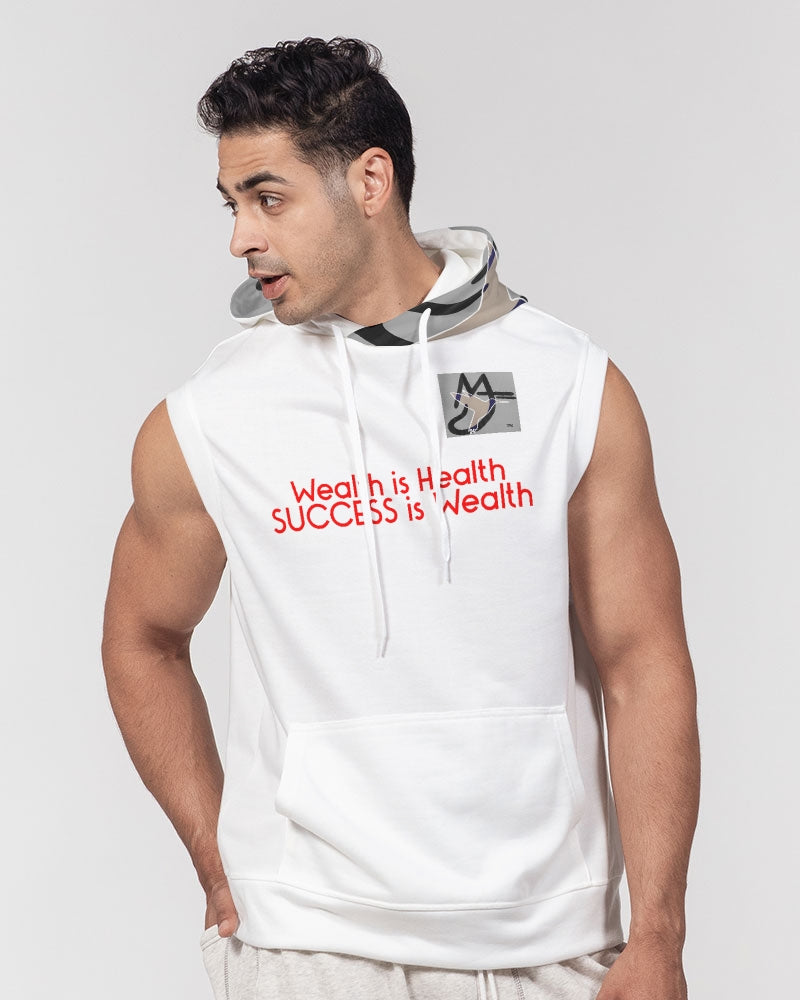 Health is wealth BY MARVIN JEANS Men's Premium Heavyweight Sleeveless Hoodie