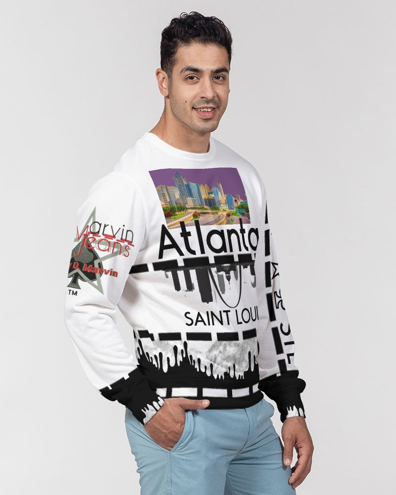 @tlanta Saint Louis by Marvin Jeans and Trinity D Marvin Men's Classic French Terry Crewneck Pullover