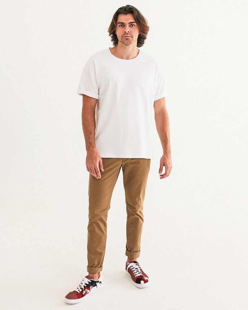 Brick city red awesome print Marvin Jeans and Trinity D Marvin Men's Faux-Leather Sneaker