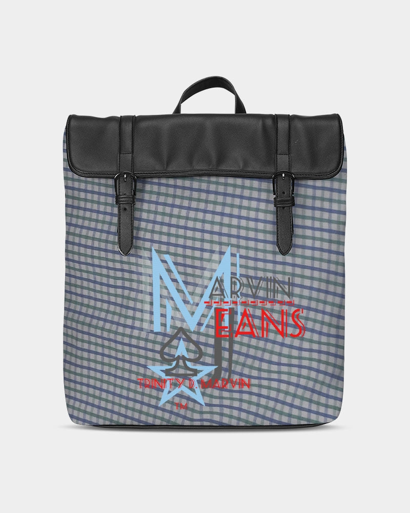 Grid mix Casual Flap Backpack