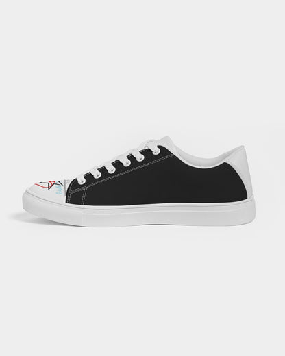 Black and white BY MARVIN JEANS Men's Faux-Leather Sneaker