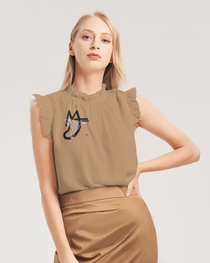 In da mix by Marvin Jeans and Trinity D Marvin Women's Ruffle Sleeve Top