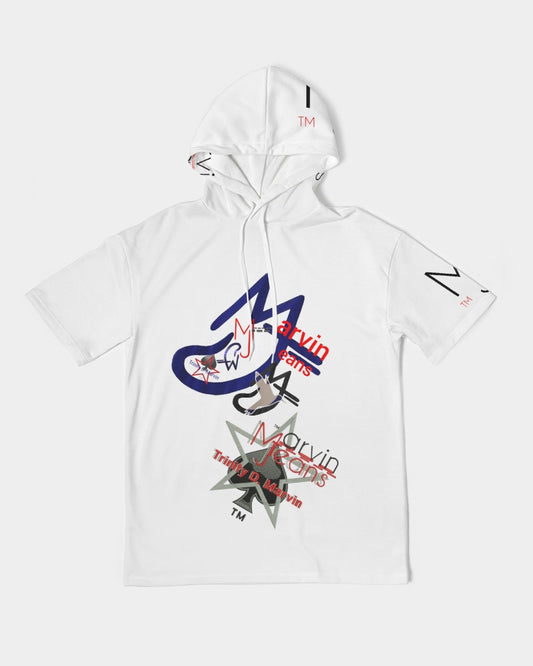 Logo's upgrade by Marvin Jeans and Trinity D Marvin Men's Premium Heavyweight Short Sleeve Hoodie