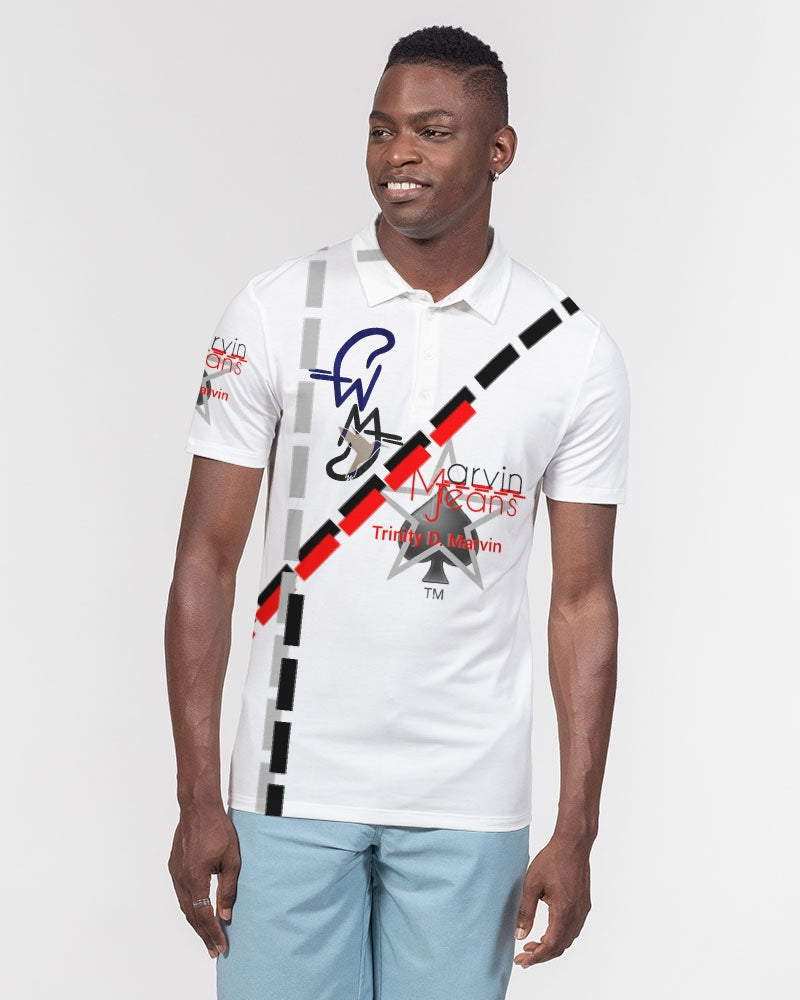Logo's by Marvin Jeans and Trinity D Marvin Men's Slim Fit Short Sleeve Polo