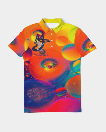 Bold color Men's Slim Fit Short Sleeve Polo