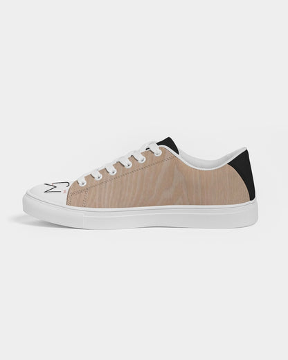 Woodgrain, two logo's Men's Faux-Leather Sneaker