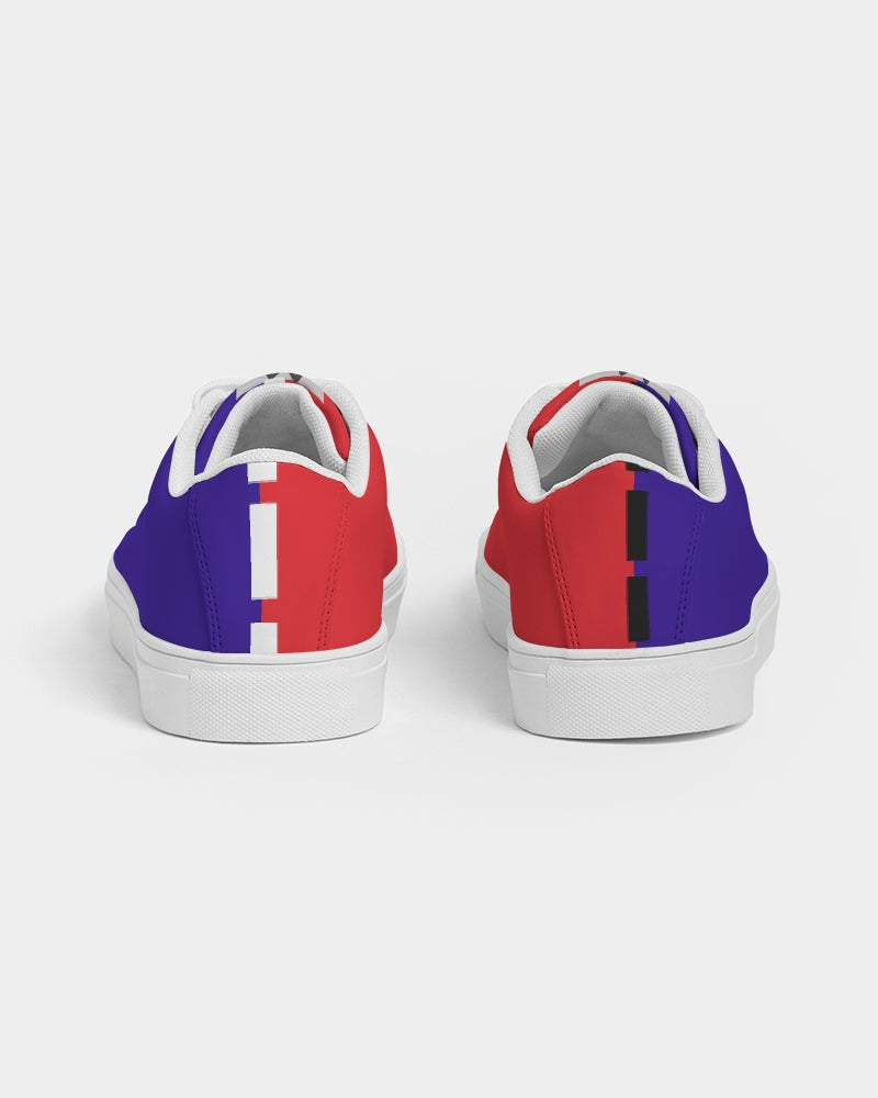 Red half blue BY MARVIN JEANS Men's Faux-Leather Sneaker