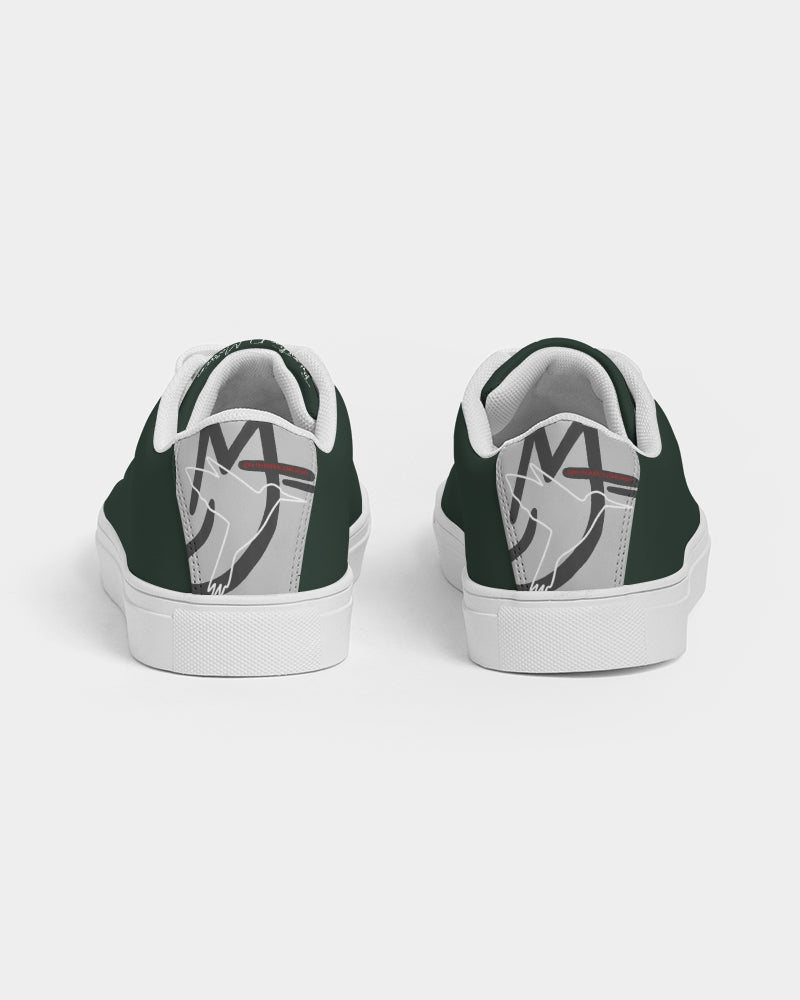 Dark green  Men's Faux-Leather Sneaker