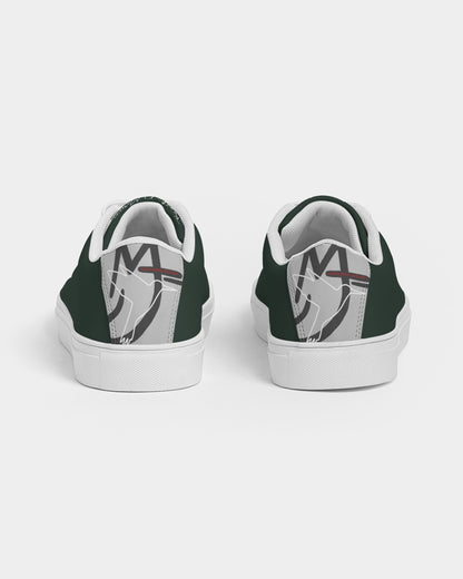 Dark green  Men's Faux-Leather Sneaker